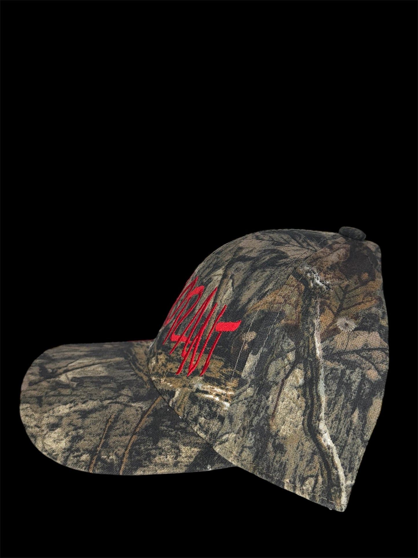 Red Embroidered Camo Hat