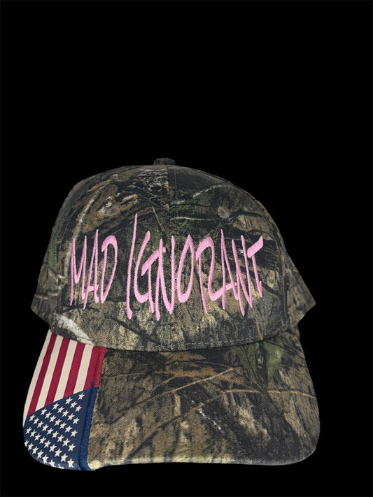 Pink Embroidered Camo Hat