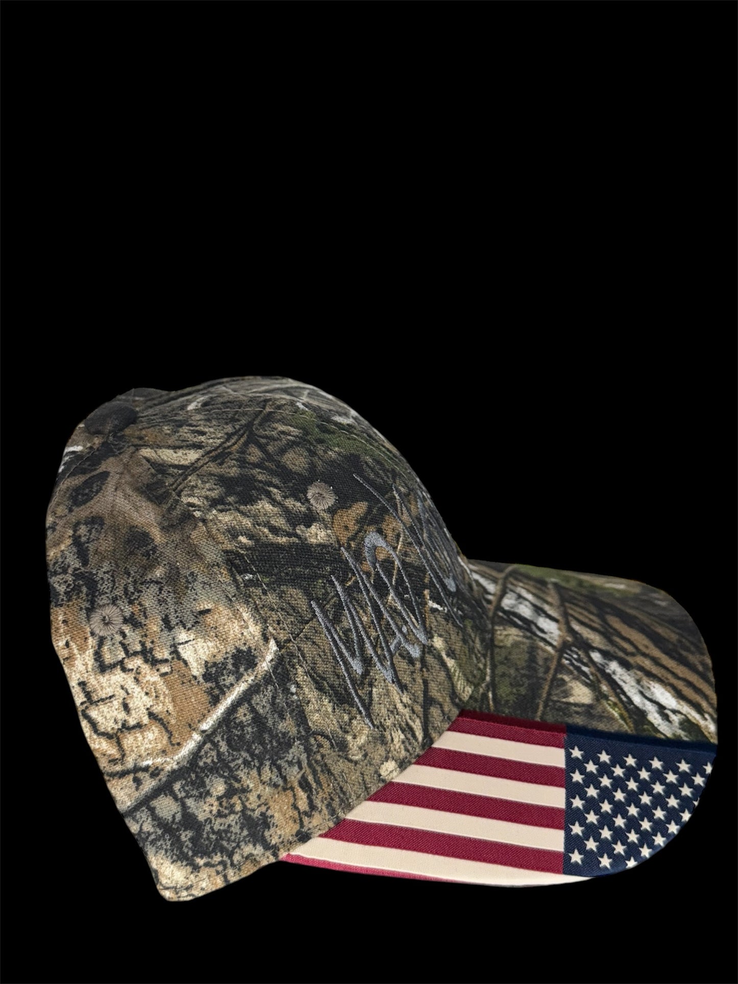 Charcoal Embroidered Camo Hat