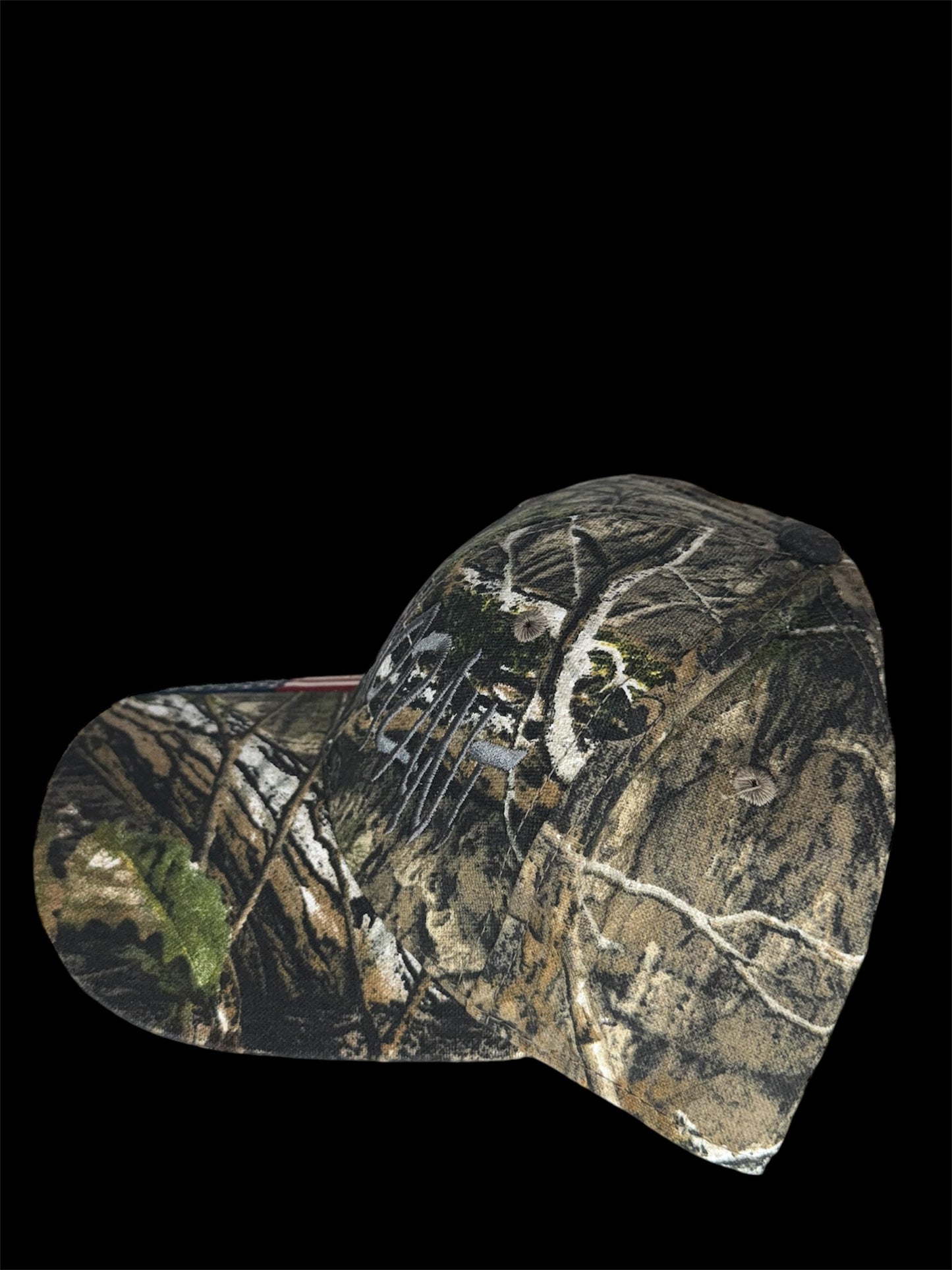 Charcoal Embroidered Camo Hat